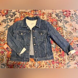 J. Jill Cream Denim Jacket